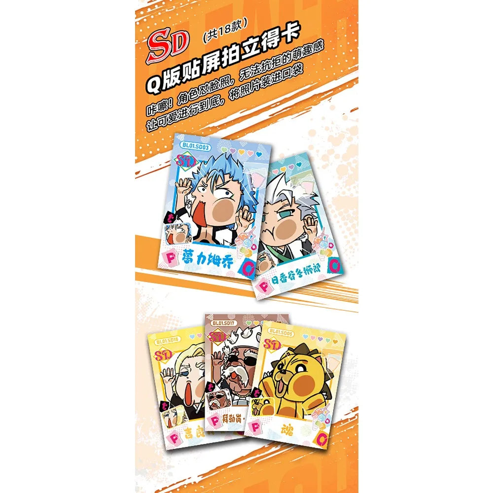 Anime Bleach Collection Cards Kuchiki Byakuya Kurosaki Ichigo Ink Wash Style Visual Arts Character Hot Stamping Gold Cards Gifts