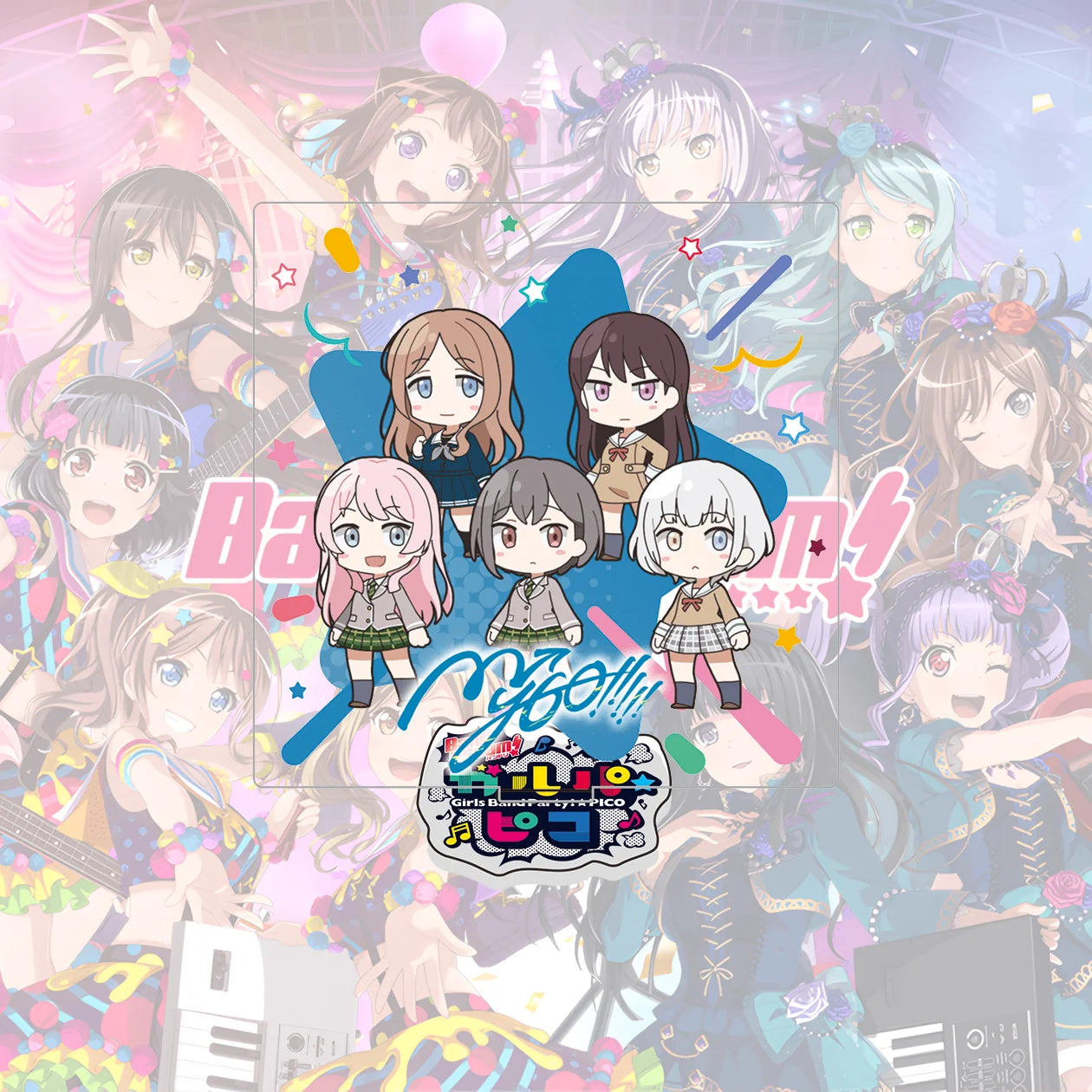 Original! BanG Dream! Mini Series Acrylic Stand & Keychain Collection – Chibi Band Figures Desk Decor & Backpack Charms