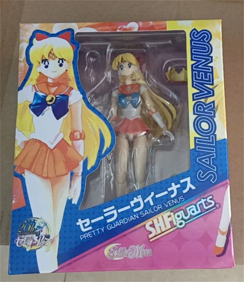 Anime Pretty Guardian Sailor Moon Tsukino Usagi Sailor Mercury Venus Jupiter Saturn PVC Action Figure Collectible Model Toy Doll