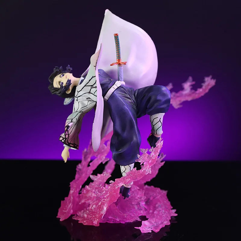 20cm Demon Slayer Kochou Shinobu Butterfly Dance Anime Figure Model Statue Boys Collection Desktop Decoration Ornament Toys Gift