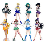 Cute Sailor Moon Anime Figure Kawaii Sailor Saturn Mars Mercury Jupiter Venus Action Figurine Collectible Kids Toys Model Gifts