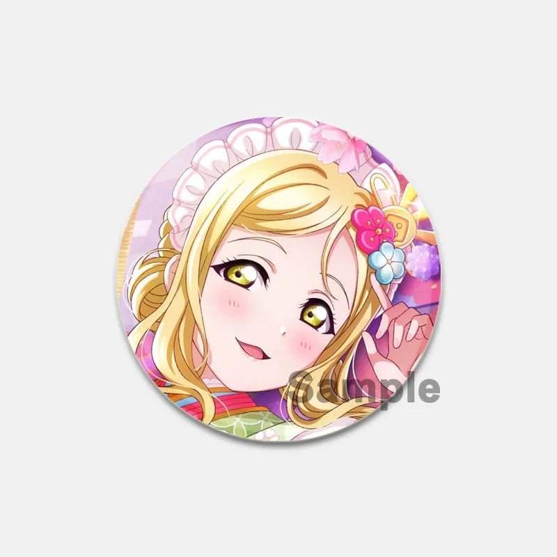 Anime Love Live! Brooch for Backpack Cartoon Figure Honoka Kousaka/Maki Nishikino Lapel Pins Badge Accessorie Clothes Decoration