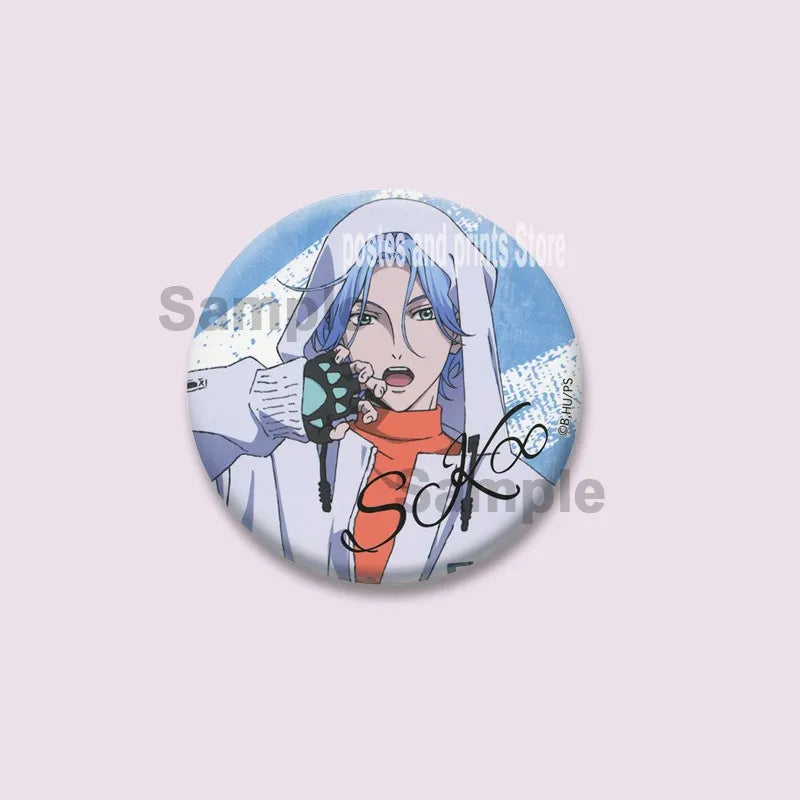 Cartoon Figure Miya Chinen Reki Kyan Button Pins Anime SK8 The Infinity Round Brooch Bag Clothes Accessories Jewelry Badge Gifts