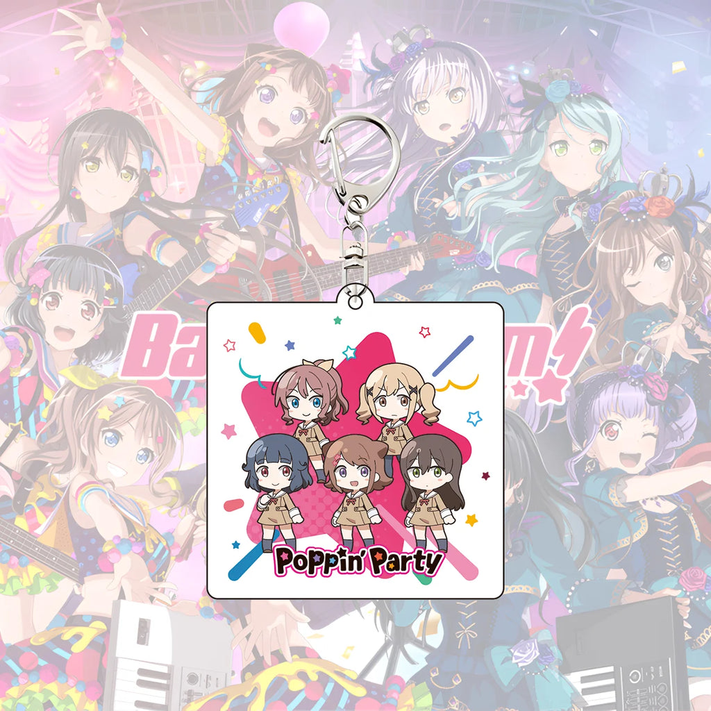 Original! BanG Dream! Mini Series Acrylic Stand & Keychain Collection – Chibi Band Figures Desk Decor & Backpack Charms