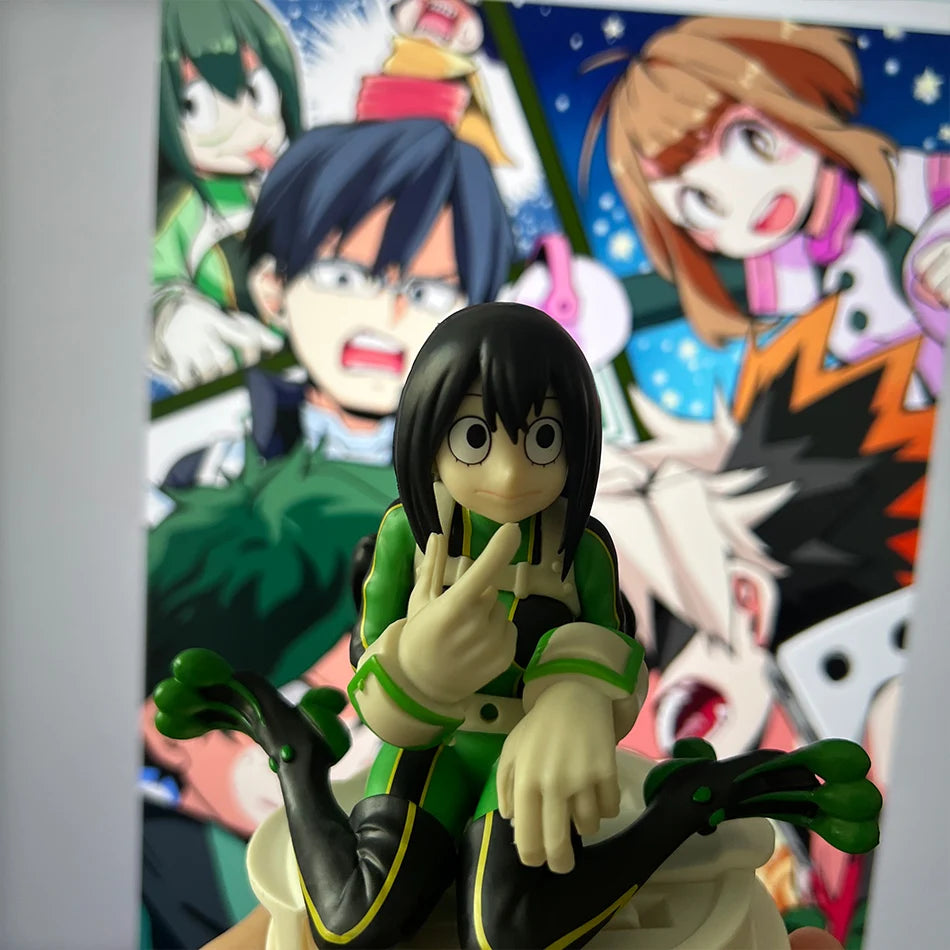 My Hero Academia 9cm Asui Tsuyu Break Time Collection PVC Collectible Decoration Model Toy Festival surprise present
