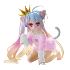 NO GAME NO LIFE 13cm White Action Figure Cat Ear T-shirt Ver. Figurine Collection Model Toy Kawaii Doll Desktop Decoration Gift