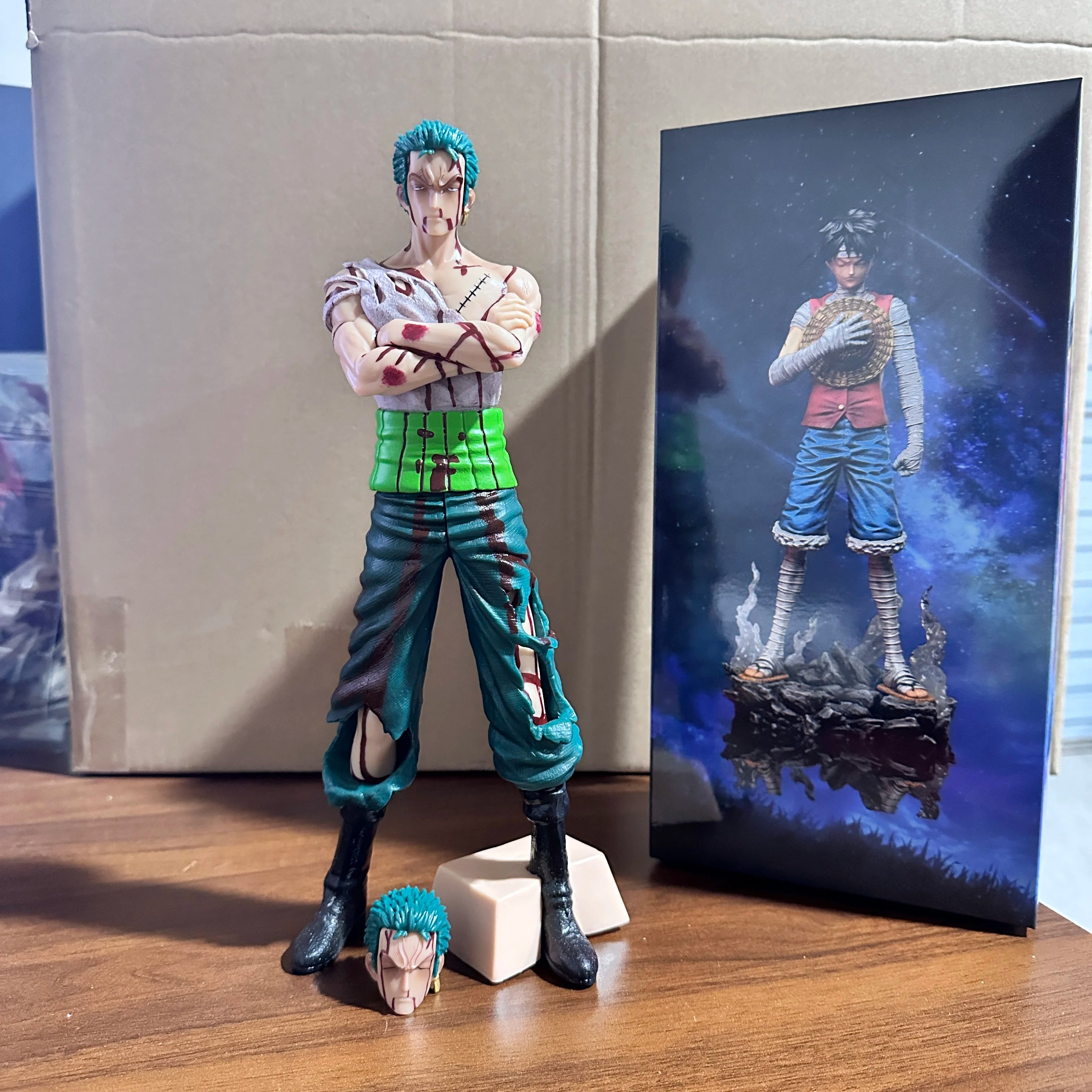 30cm One Piece Anime Action Figure Roronoa Zoro Vinsmoke Sanji Stand Posture Pvc Statue Figurine Model Collection Boy Toy Gifts