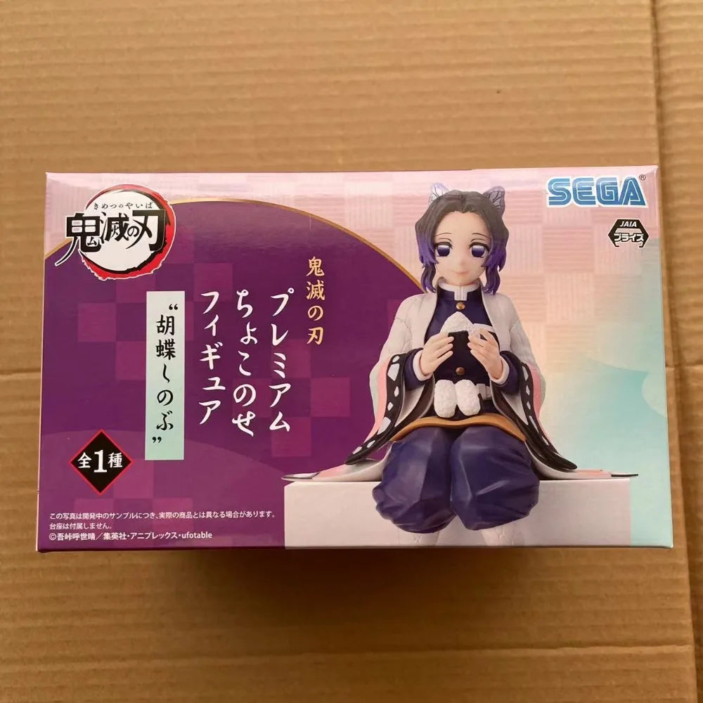 Original SEGA 15cm Demon Slayer Anime Figures Kochou Shinobu Sitting Position Collectible Model Figurine Toys Gifts Ornaments