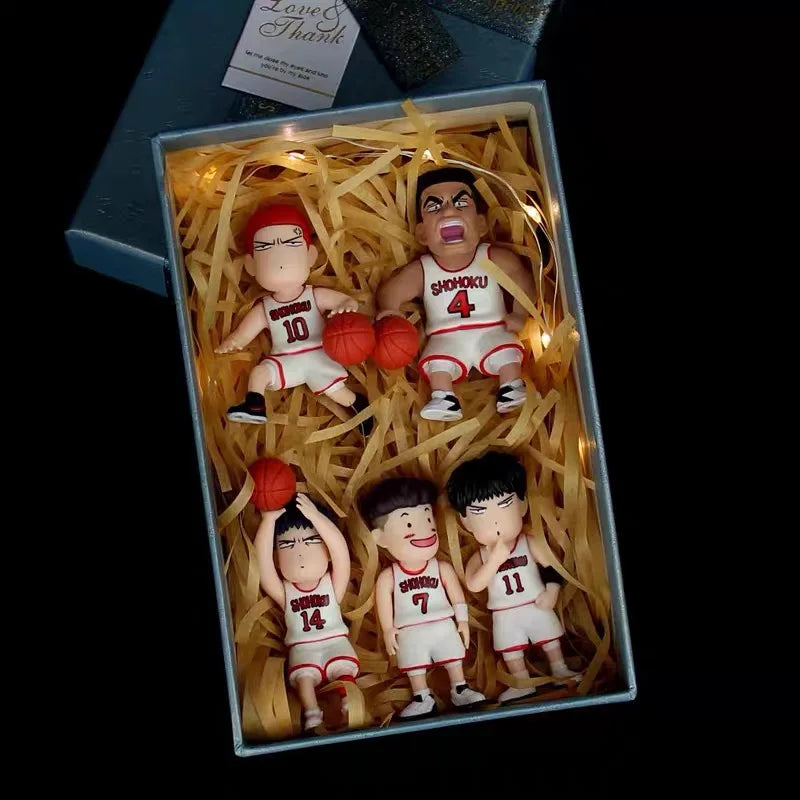 6CM Anime Slam Dunk Sakuragi Hanamichi SHOHOKU Basketball Team Figure Animation Model Toys Gifts Collection Ornaments PVC Suit