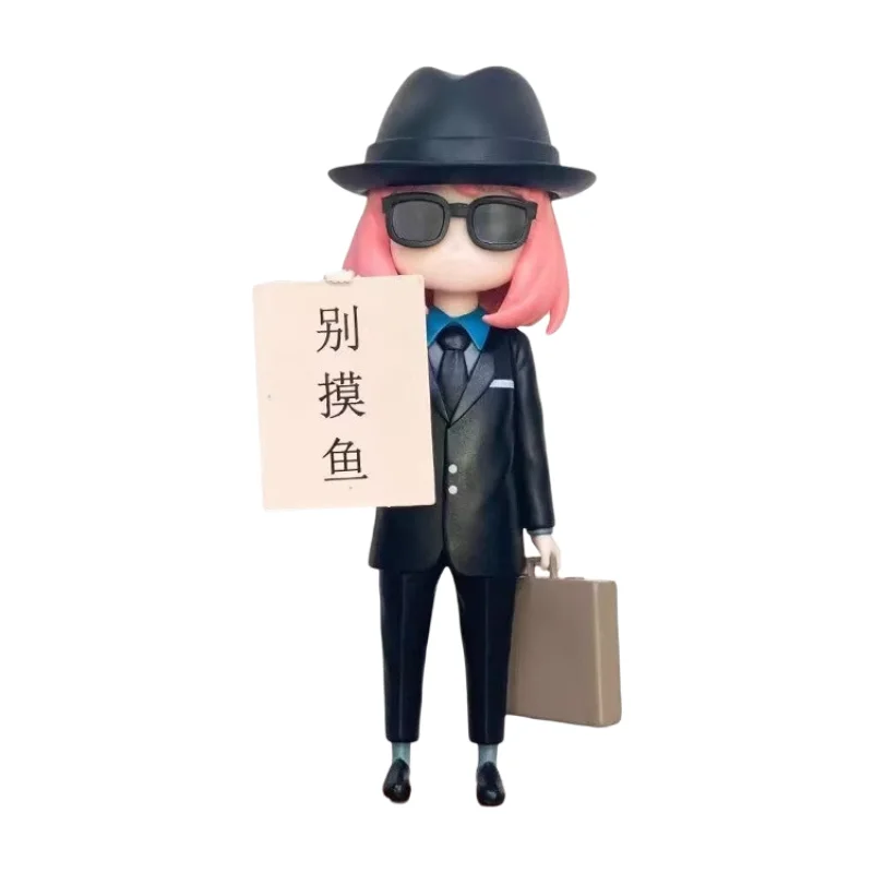 15cm Spy×Family Anya Forger Never Fish In Trouble Water Agent Anime Figure Model Statue Collection Desktop Decoration Ornament