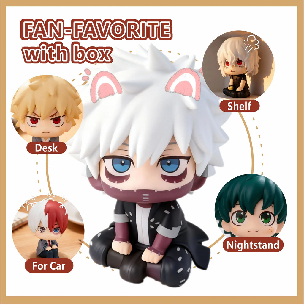 9.5CM   Tomura Shigaraki / Izuku Midoriya / Katsuki Bakugo  My Hero Academia Cute Chibi PVC Figurine | Collectible Toy Model