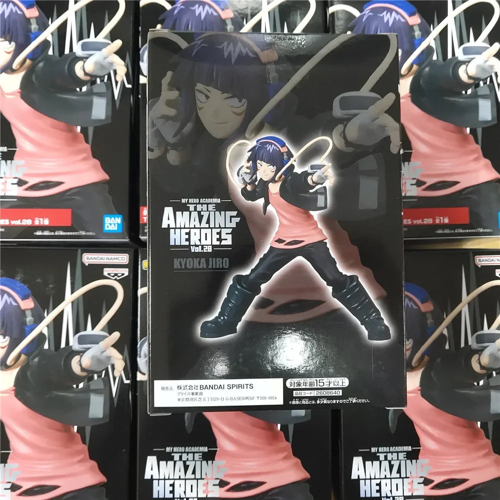 Anime Original Bandai My Hero Academia Jiro Kyoka PVC Action Figures Collect Decorative Model Figurine Toys Birthday Gift 12cm