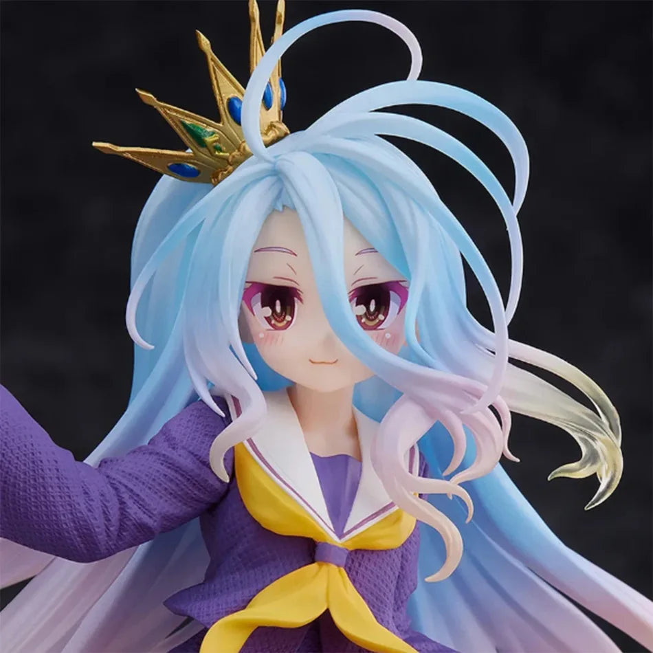 White Shiro No Game No Life Anime PVC Figure 18.5cm Action Ornament Collectible Model Toy for Holiday Gift