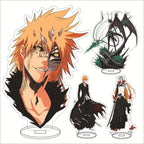 Anime BLEACH Acrylic Stand Manga Figures Kurosaki Ichigo Miniatures Figurines Garage Kits Model Toys GK Ornaments Decoration