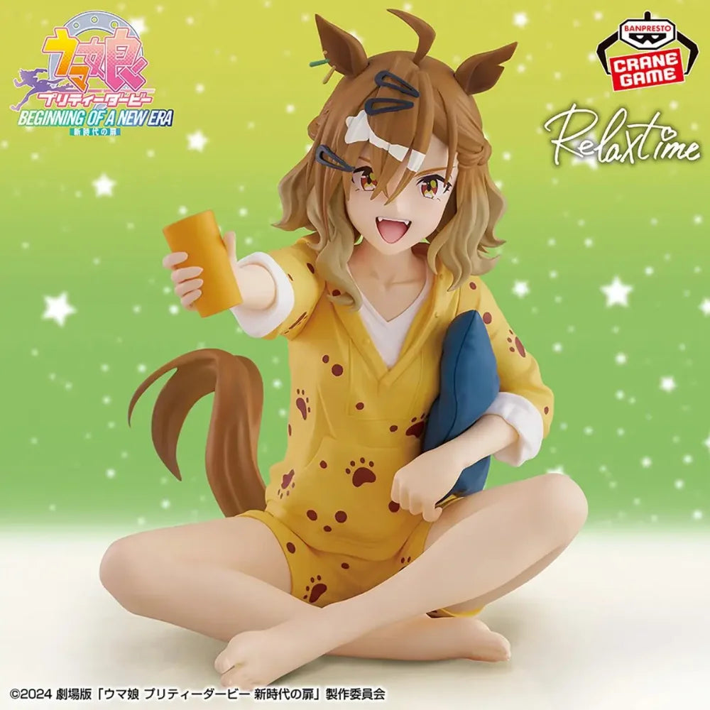 BANDAI Original Uma Musume Pretty Derby Relax Time Jungle Pocket Anime Action Figure Doll Model Statue Collectible Toy Kid Gifts