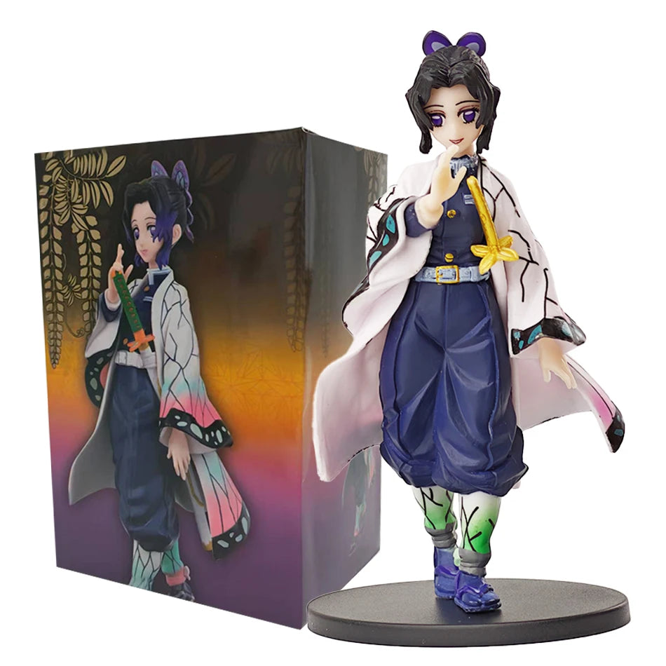Demon Slayer Anime Action Figure - Kamado Tanjirou with Agatsuma Zenitsu And Nezuko PVC Model Toys Kimetsu No Yaiba Warriors
