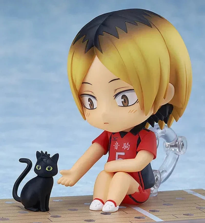 10CM Anime Haikyuu Kozume Kenma Q Version kawaii Joint replaceable Action Figures PVC Model Statue Desk Decor Doll Toy Gifts