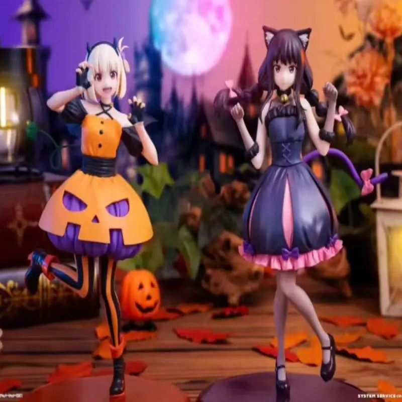 Halloween Gift Genuine Lycoris Recoil Nishikigi Chisato Lnoue Takina Pvc Collector Desktop Ornament Pvc Anime Figure Model Toy