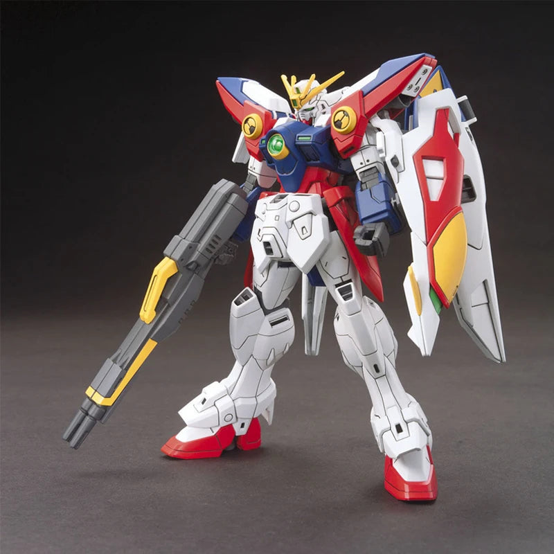 Bandai Original Genuine Figure Gundam Model Kit HGUC 1/144 XXXG-00W0 Wing Gundam Zero Collection Action Figure Model Toys Gifts