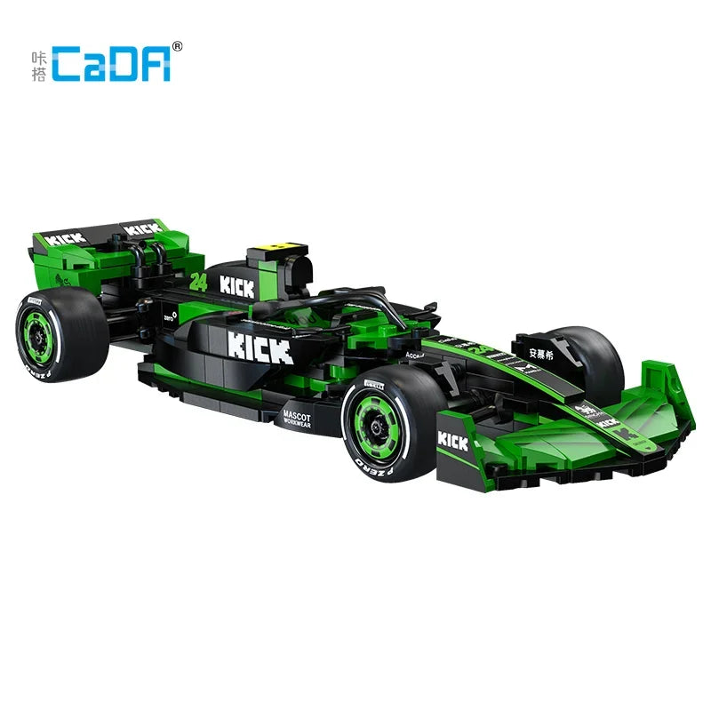 Cada KICK  Sauber Team C44 Formula-1 F1 Technical Racing Car Number 24 Sports Car Building Blocks Car Bricks Toys Holiday Gifts