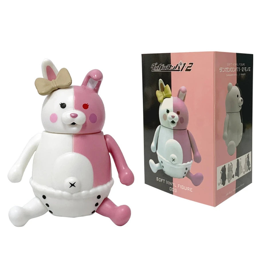 11cm/4.33in Danganronpa 1 / 2 Reload Anime Figure Bear Monokuma Action Figure Pink Rabbit Monomi PVC Collection Model Doll Toys