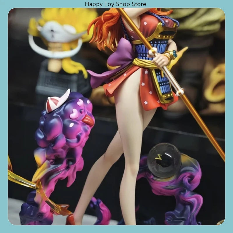30cm One Piece Nami Onigashima Samurai Standing Pose Anime Figure Model Statue