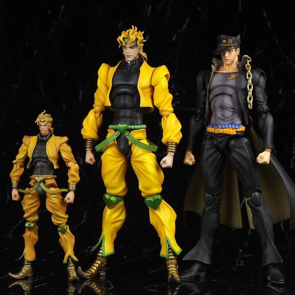 Anime jojo bizarre adventure Super Action Statue Big 25cm Action Figure Kujo Jotaro Dio Brando Star Platinum The World With Box