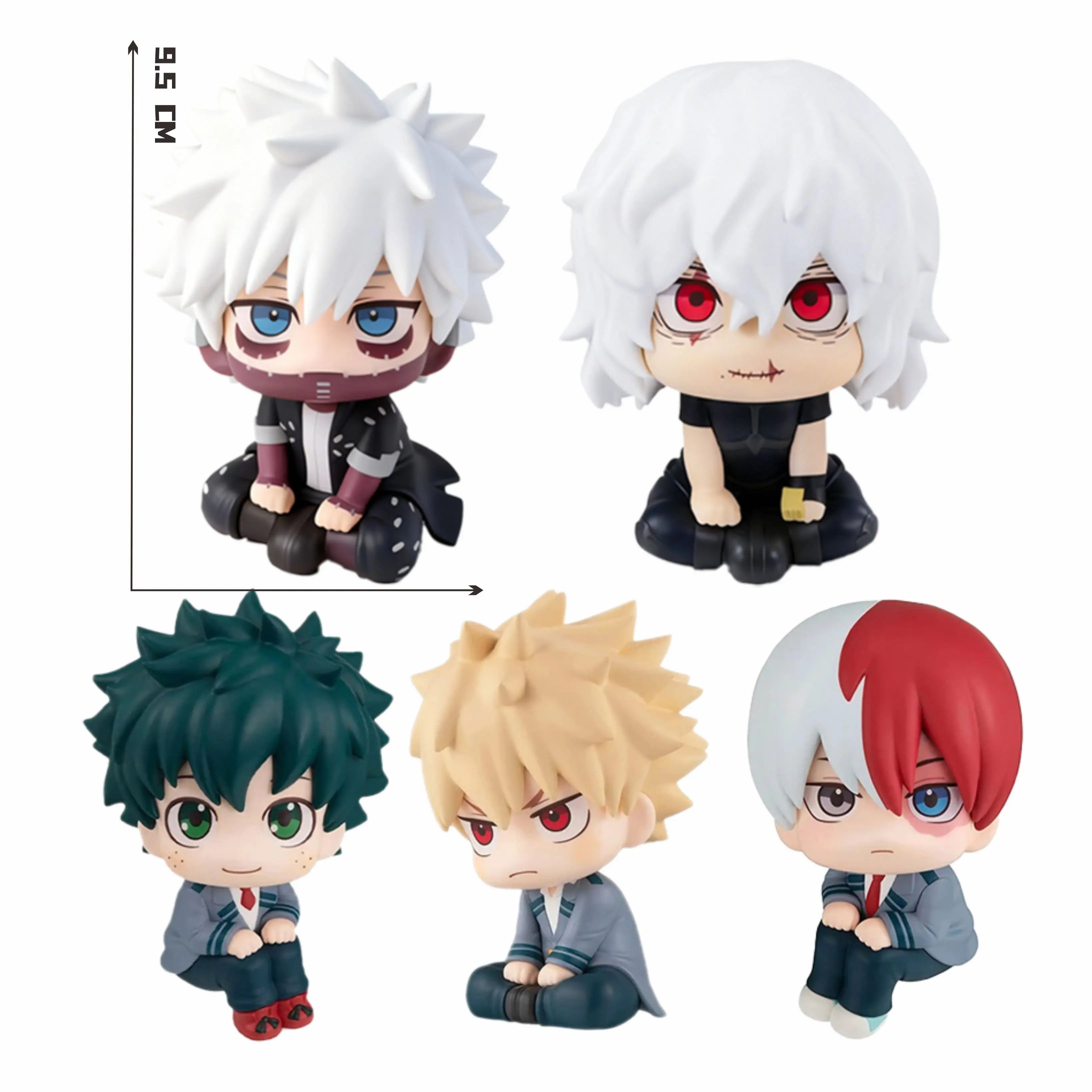 9.5CM   Tomura Shigaraki / Izuku Midoriya / Katsuki Bakugo  My Hero Academia Cute Chibi PVC Figurine | Collectible Toy Model