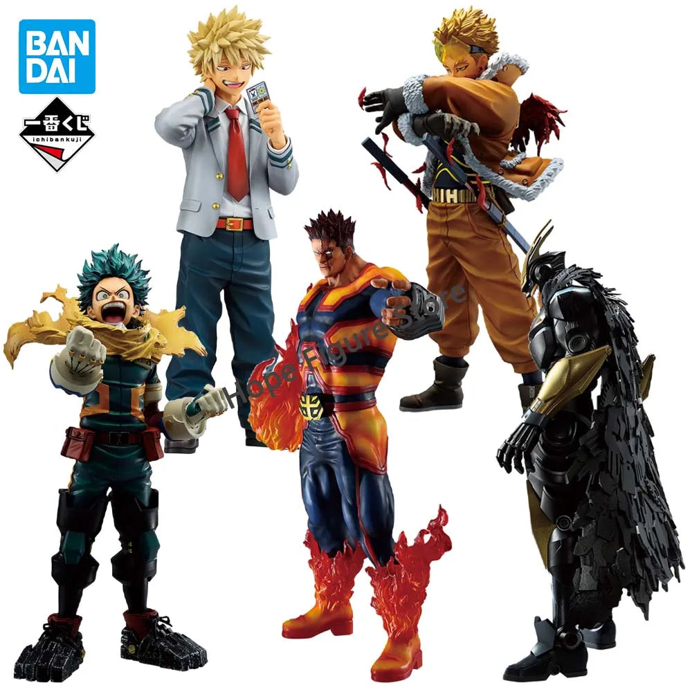 In Stock Original BANDAI Ichiban Kuji My Hero Academia Midoriya Izuku Hawks Bakugou katsuki Figure Anime Model Genuine Boxed Toy