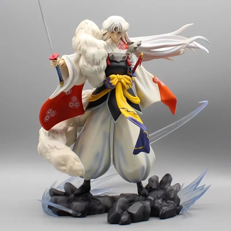 36cm Inuyasha Sesshoumaru Anime Figures Gk Action Figure Pvc Statue Figurine Model Collection Doll Decoration Ornaments Toy Gift