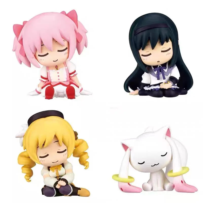 Puella Magi Madoka Magica Gacha Figure Kaname Madoka Tomoe Mami Akemi Homura Incubator Gashapon Model Toys