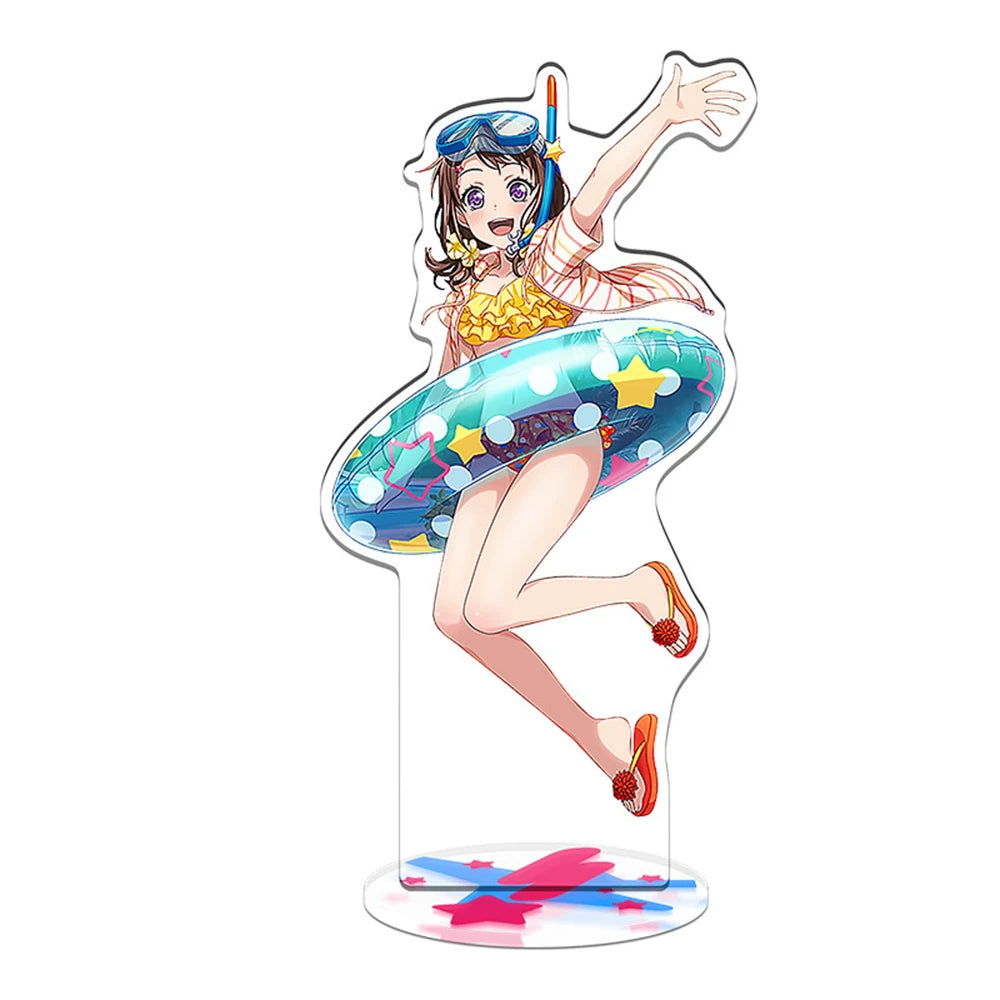 Charm Anime Fan Gift HD Character Acrylic Stand BanG Dream Game Poppin'Party Hanazono Tae Kokoro Tsurumaki Yukina Minato Roselia