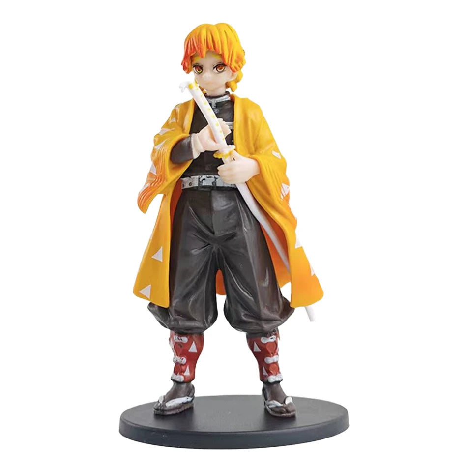 Demon Slayer Anime Action Figure - Kamado Tanjirou with Agatsuma Zenitsu And Nezuko PVC Model Toys Kimetsu No Yaiba Warriors