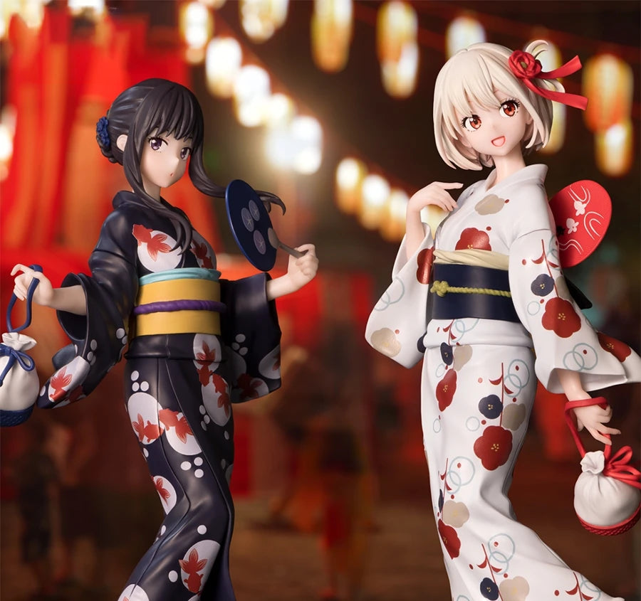 20cm Lycoris Recoil Anime Figure Bathrobe Nishikigi Chisato Action Figure Kawaii Inoue Takina Figurine PVC Collection Model Toys