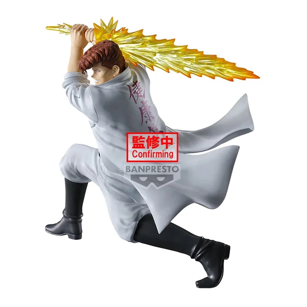 Original Bandai Yuyu Hakusho Kuwabara Kazuma Ankoku Bujutsukai Action Figure Pvc Model Collectible Toys 14Cm