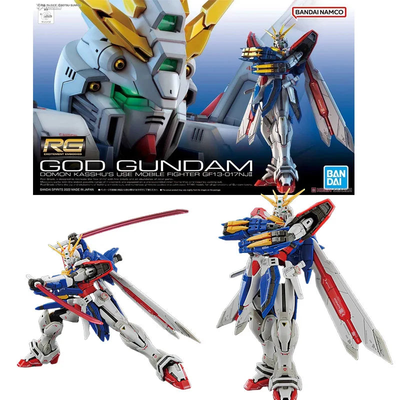 Fast Shipping Bandai RG RX-78-2 WING UNICORN GOD GUNDAM ASTRAY EXIA EPYON SAZABI Anime Original Model Toy Action Figure Children