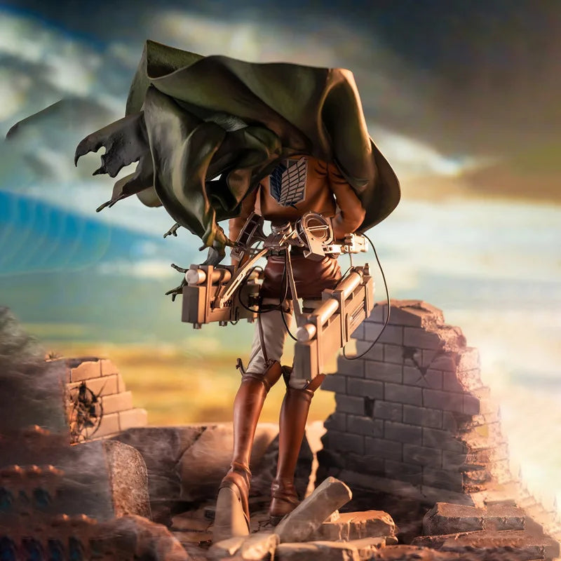 HobbyMax Attack on Titan Shingeki no Kyojin Levi Ackerman Eren Yeager Anime PVC Action Figure Toy Statue Collection Model Doll