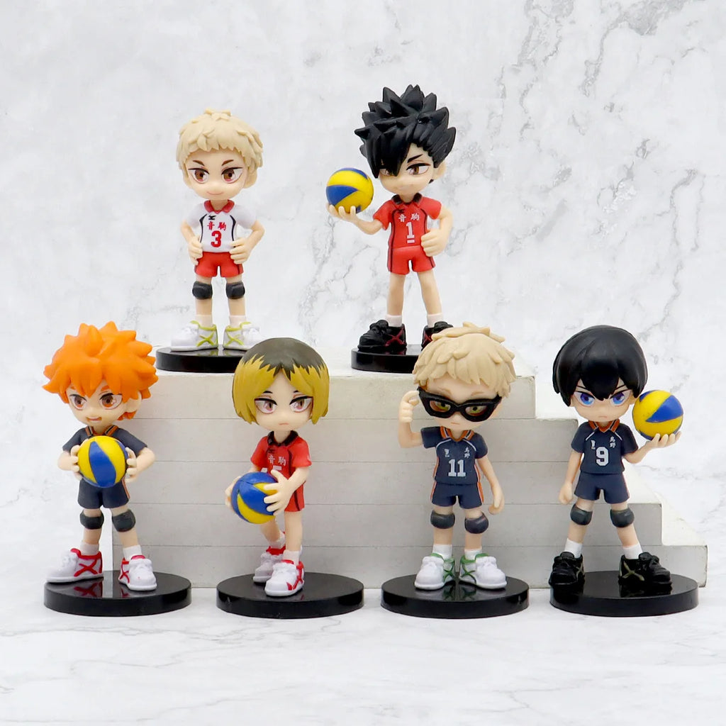 10cm Haikyuu Volleyball Shoyo Hinata Action Figure Q Version Tobio Kageyama koutsrou Figurine PVC Collection Doll Gift Kid Toys