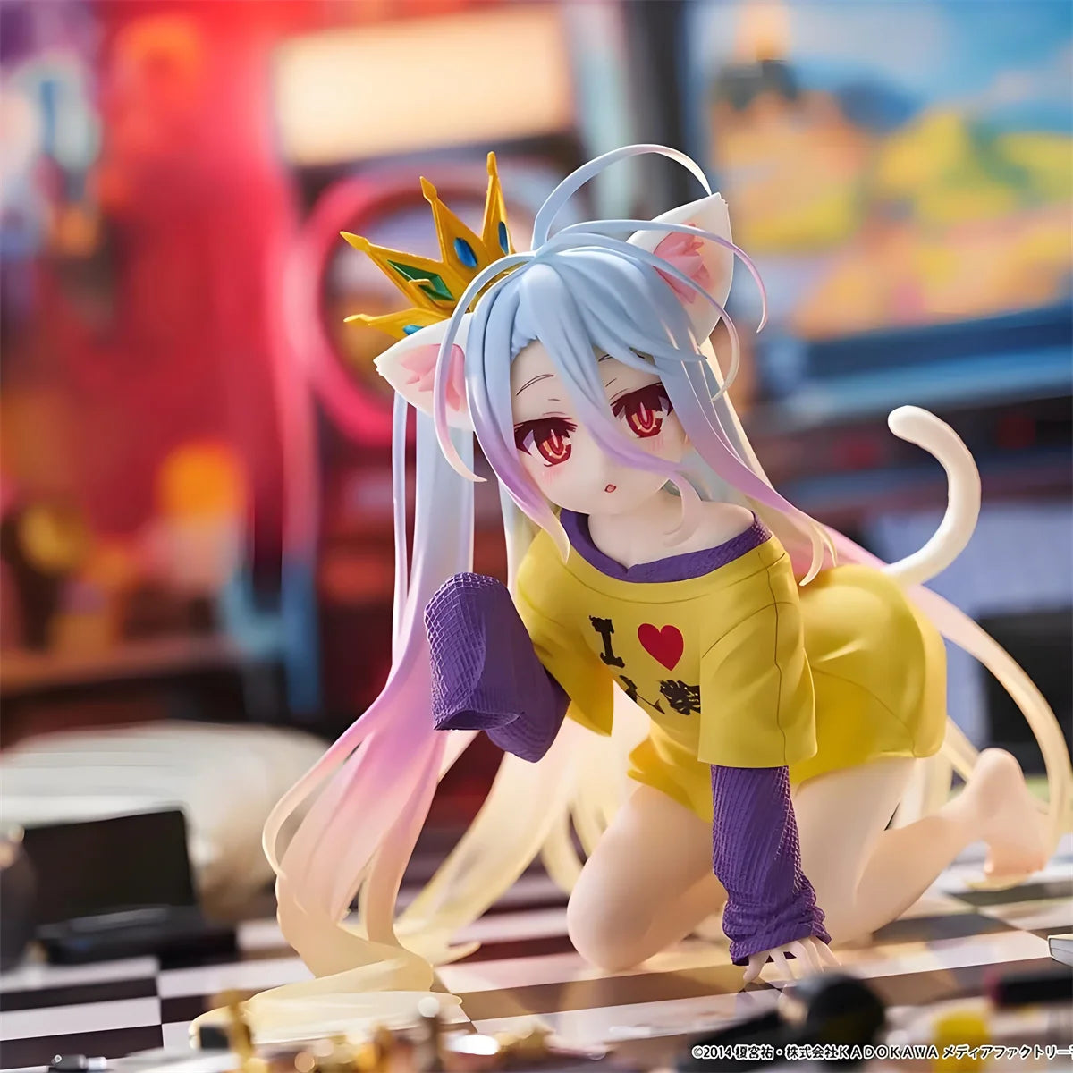 In Stock TAiTO Desktop Cute NO GAME NO LIFE Shiro ~Cat Ear Sleeve Jacket Ver.~ 13CM PVC Anime Action Figures Model Ornament Toy