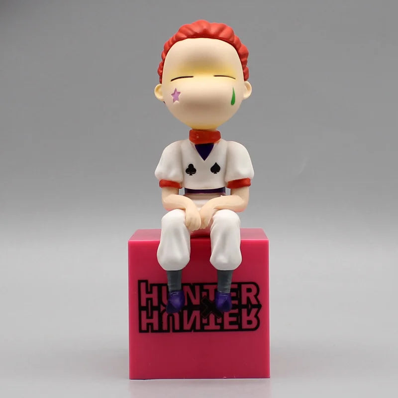 HUNTER × HUNTER GK Q Edition Hisoka Anime Figures steamed stuffed bun face sitting Position Model Desktop Decoration dolls Gifts