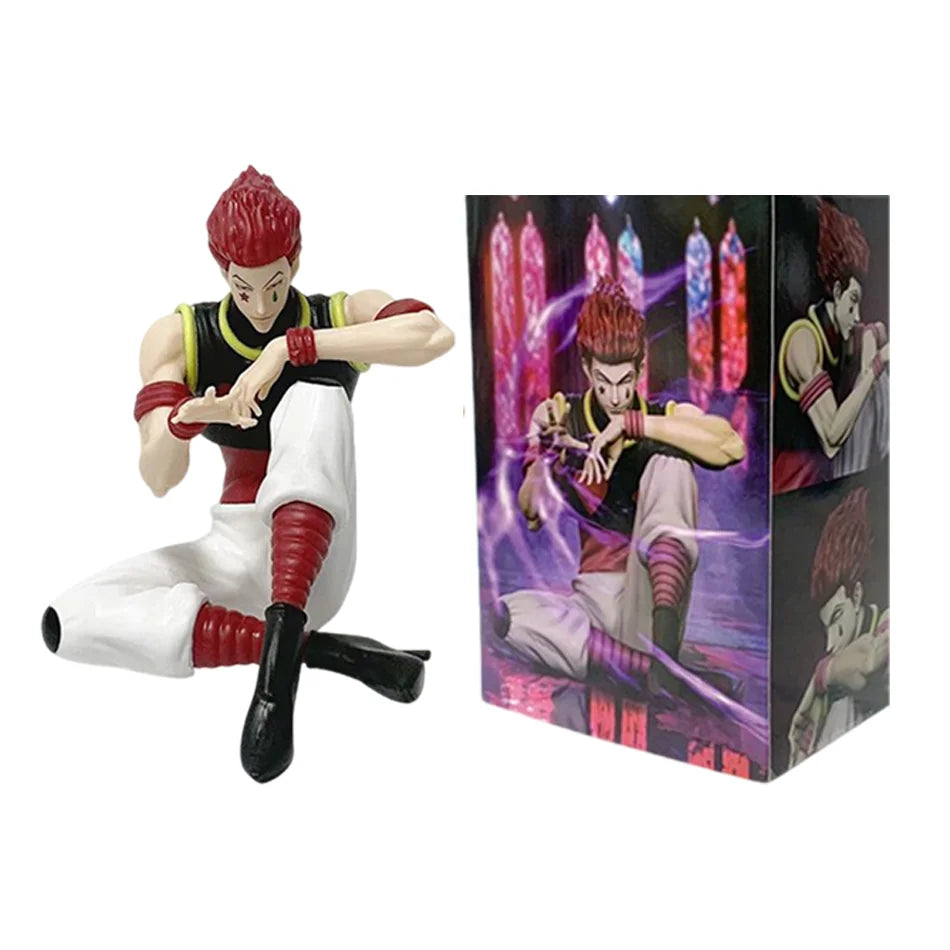 Anime figurine collection model figure: For Hunter X Hunter 11cm articulated sitting pose Hisoka two color, birthday gift