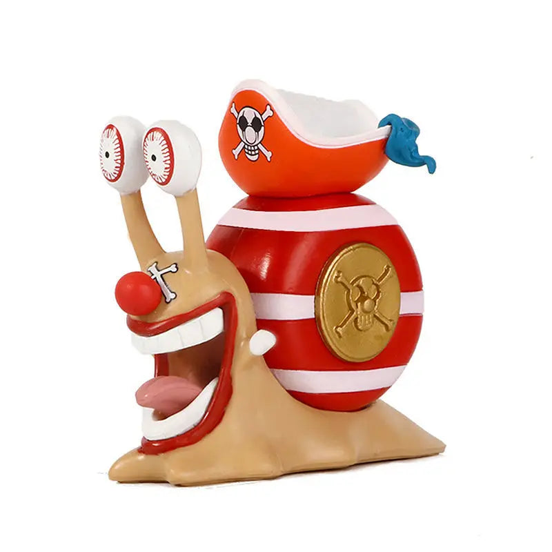 One Piece Den Den Mushi Anime Figure Luffy Ace Zoro Law Buggy Manga Statue Pvc Action Figurine Collection Model Toy Doll Gift