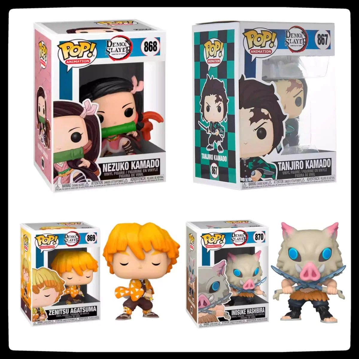 Japanese cartoon demon slayer peripherals Kamado Tanjiro Nezuko Zenitsu Ino's assistant toy doll anime figure birthday gift