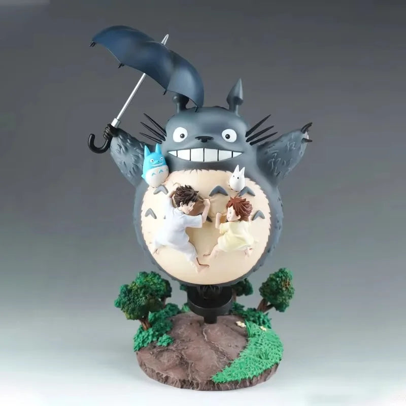 Bandai 19Cm Hayao Miyazaki Animel Peripheral Desktop Ornaments Two-dimensional Statue Model Cute Totoro Healing GK Figure Gift