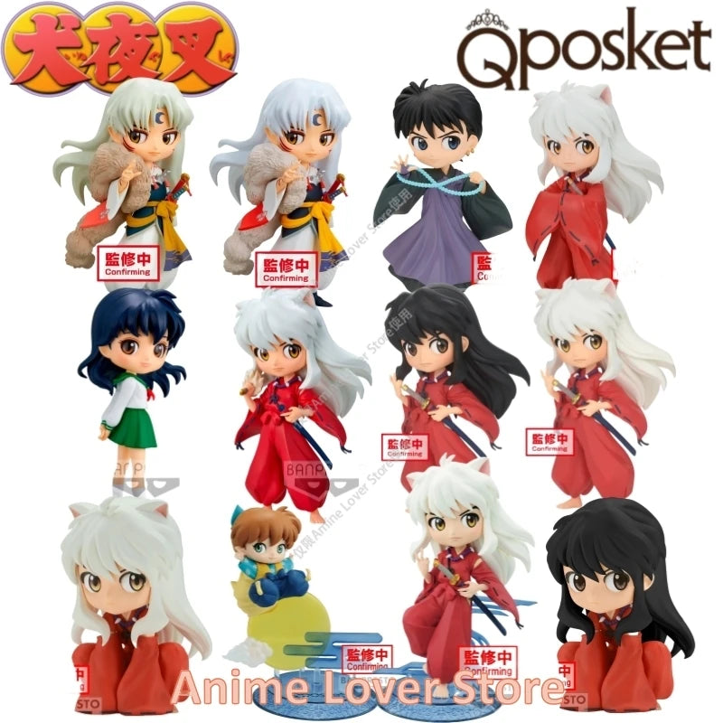 In Stock Original Bandai Banpresto Q Posket Inuyasha Sesshoumaru Higurashi Kagome Miroku shippou Anime Figure Toys gift