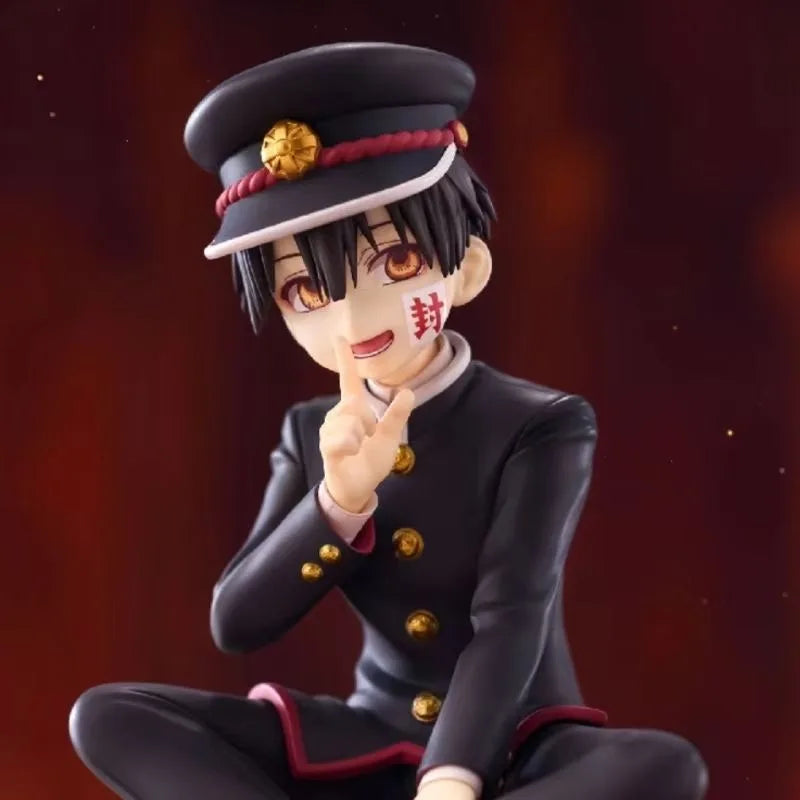 Anime Toilet-Bound Hanako-Kun Anime Figure Hanako Sitting Posture Action Doll Model Statue Decoration Boy Toy Festival Gift