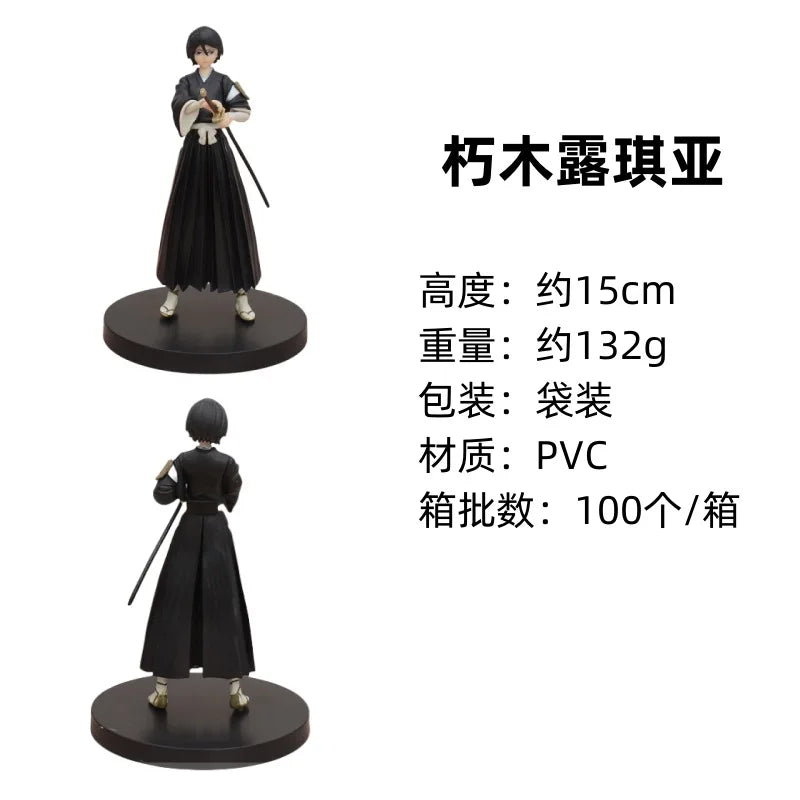 15CM Anime SOLID AND SOULS BLEACH Kuchiki Rukia Figure Standing Knife Model Toy Gift Collection Action Figure PVC