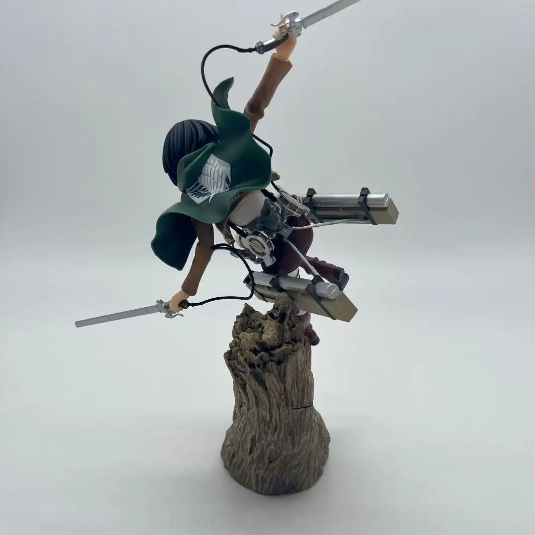 29cm 11.4 inch Anime Mikasa Ackerman Figures Pvc Statue Desktop Ornamen Collection Statue Model Decoration Room Desk Toys Childr
