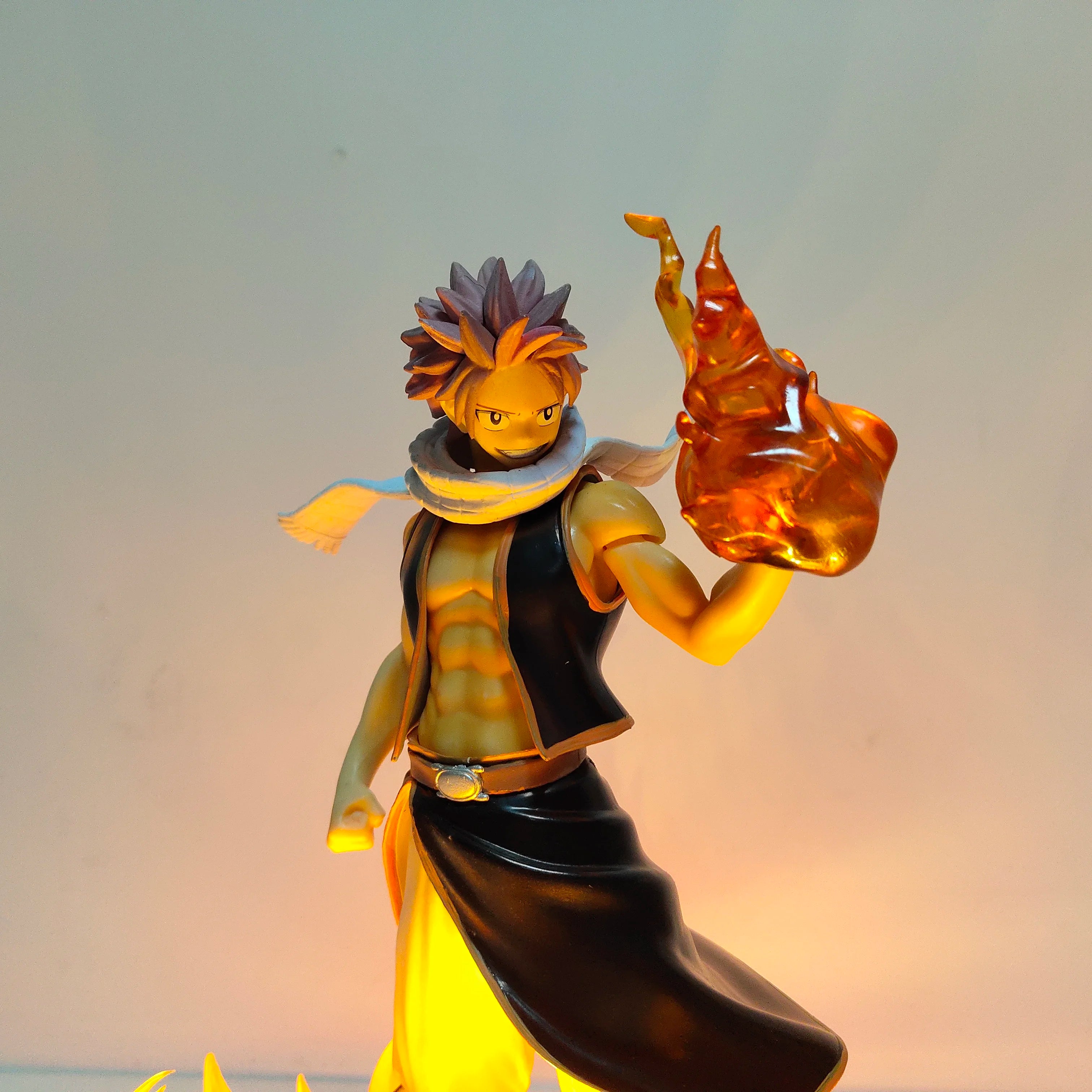 FAIRY TAIL Anime Natsu • Dragneel Led Lamp Bulb Action Figures Model Figurine Figure & Base & Lamp DIY Toys Collection