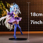 No Game No Life Shiro Anime Figure 18cm PVC Action Figure Collectible Toy Gift with Cat Ear School Uniform